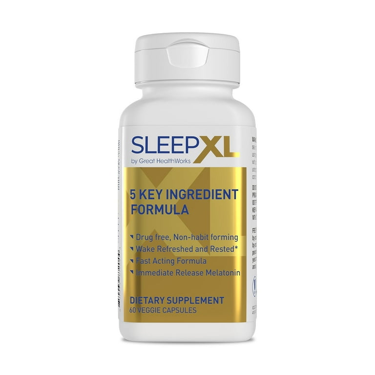 SleepXL: Fast-Acting Sleep Aid, 5 Key Ingredients, 60 Vegan SleepXL: Fast-Acting Sleep Aid, 5 Key Ingredients, 60 Vegan