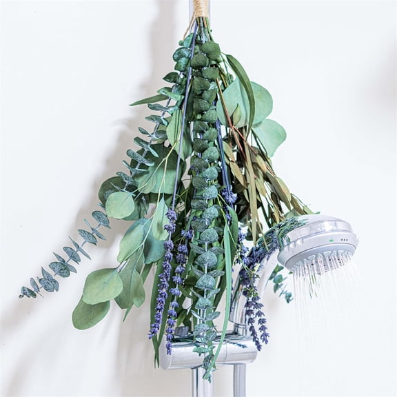 5 Kinds Eucalyptus & Lavender Flowers Bundles for Shower, Duslogis 17'' Real Plants Leaves, Shower Wedding Home Decor, Shower Eucalyptus Haning Plants, Witchy Decor Aesthetic (17pcs)