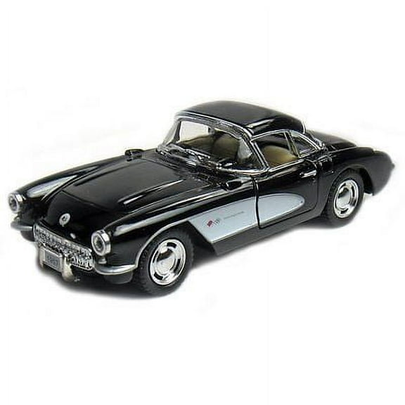 5" Kinsmart 1957 Chevrolet Corvette Chevy Diecast Model Toy Car 1:34 Black