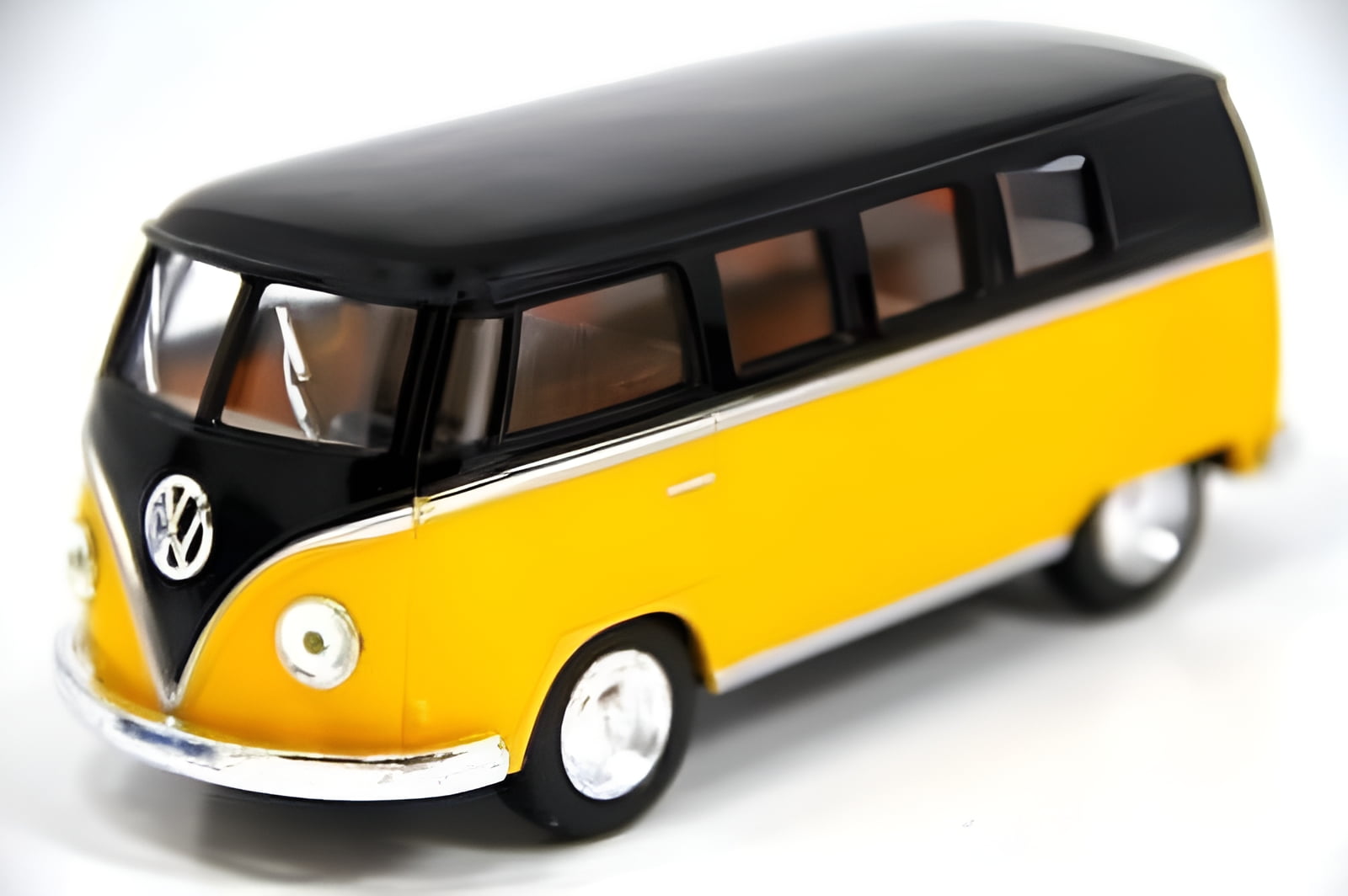 1962 Volkswagen Classical Bus, Yellow - Kinsmart 5377DF - 1/32 Scale Diecast Model Toy Car (Brand New, But NOT IN BOX