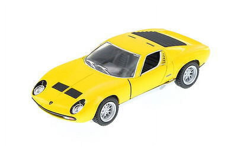 LANBORGHINI・MIURA／MINI CAR。YONEZAWA・TOYS 1971 Lamborghini Miura P400 SV Hard Top, Orange - Kinsmart