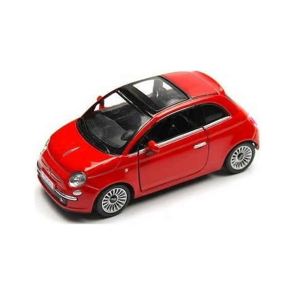 5" Kinsmart 2007 Fiat 500 Diecast Model Toy Car 1:28 Red