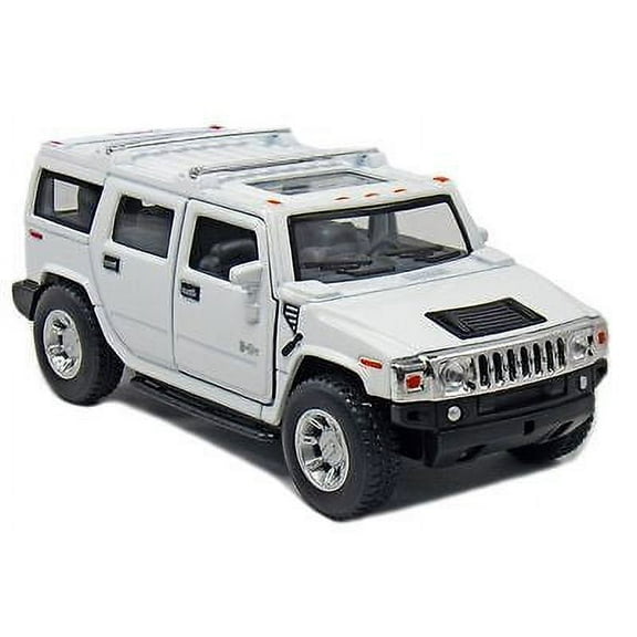 5" Kinsmart 2008 Hummer H2 SUV 1:40 Diecast Toy Car Model Pull Action WHITE