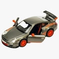 thumbnail image 1 of 5" Kinsmart 2010 Porsche 911 GT3 RS Diecast Toy Model 1:36 Pull Action Grey, 1 of 1