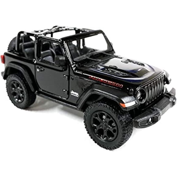 5" Kinsmart Jeep Wrangler Rubicon No Hard Top Diecast Model Toy Car 1:34 Black