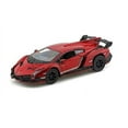 thumbnail image 1 of 5" Kinsmart Lamborghini Veneno Diecast Model Toy Car 1:36 Red, 1 of 1