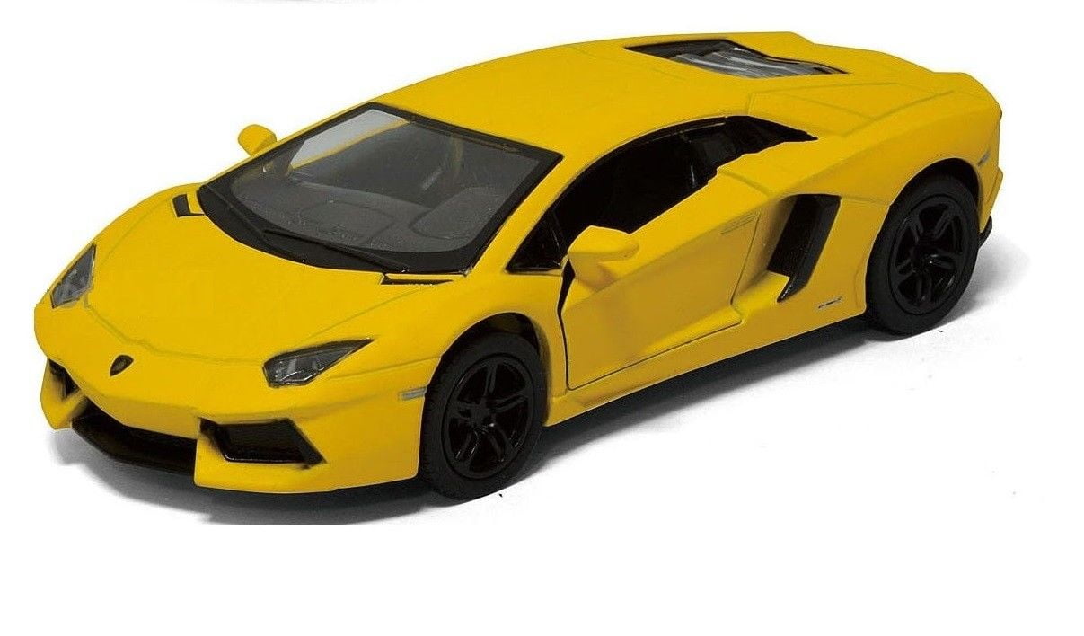 5" Kinsmart Matte Lamborghini Aventador LP700-4 Diecast Toy Car 1:38 Yellow