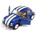 thumbnail image 1 of 5" Kinsmart Volkswagen Beetle VW Bug w/ Stripes Diecast Model Toy 1:32 Blue, 1 of 1