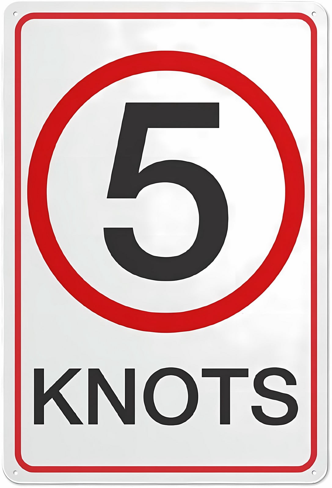5 Knots Sign 12 x 8 Inches - Rust Free Aluminum, Pre-Drilled Holes ...