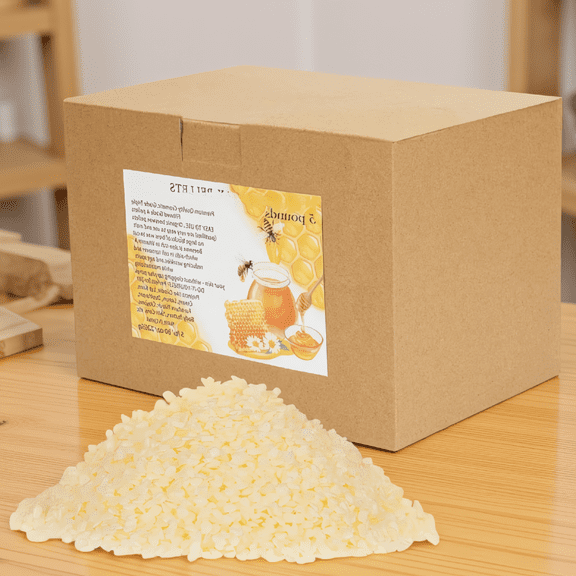 5 LB Beeswax Pellets for Candle Making, DIY Crafts and Skin Care Recipes, Easy Melt Beeswax Beads Bulk