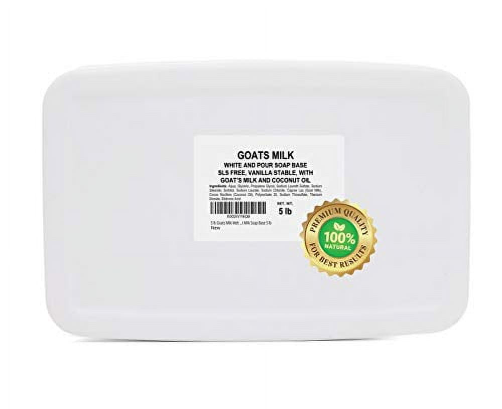 5 LB Goats Milk Soap Base for Soap Making Melt and Pour White Soap Base  Melt and Pour Organic 5 Pounds Goat Milk Soap Base 