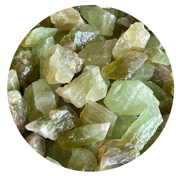 5 LB Lot Green Calcite Rough Natural Stones, Raw Calcite Crystals (Green Calcite)