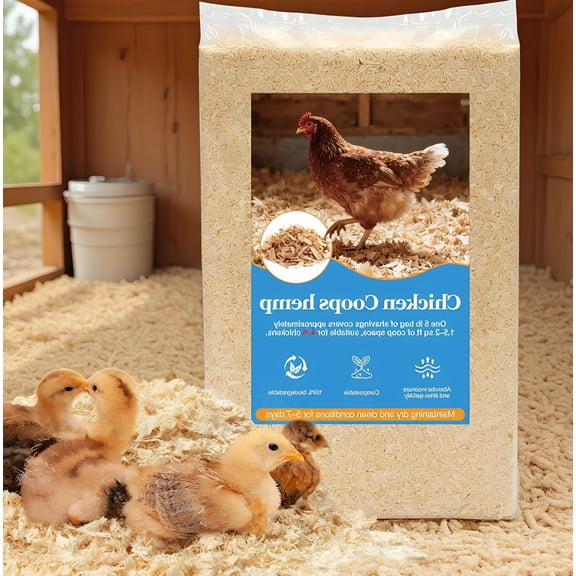 5 LB Radiata Pine Wood Shavings, Absorbent Low Dust Bedding for Chicken Coop, Nesting Box, Brooder