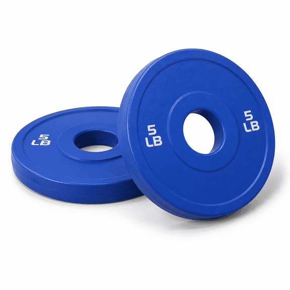 5 LB x2 Steel Core Rubber Coated Olympic Weight Plates for Strength
