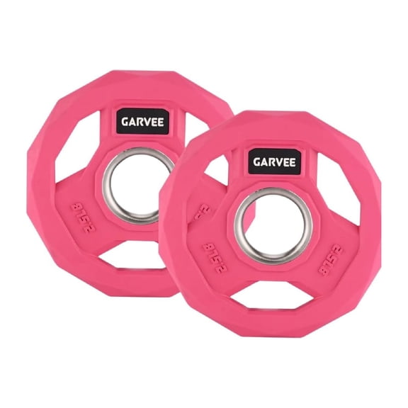 5 LBS Combination Bumper Plates Set 2 Inch Rubber Coated Cast Iron Weight Plates for Home Gym and Commercial Use Suitable for Men and Women with Multiple Weight Options
