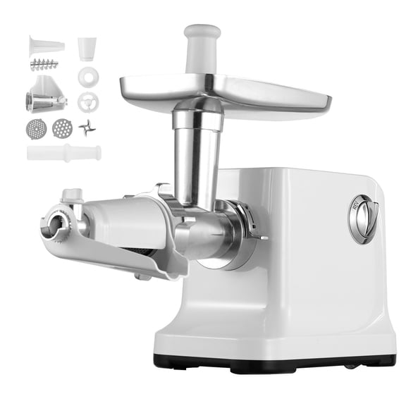 700W Electric Tomato Strainer Sauce Maker, 5.5 lb/min Food Mill with Pure Copper Motor, Reverse Function, Tomato Kit, Cutter Plates, Sausage Stuffer and Kubbe Maker for Fruit Sauce and Meat Grinding