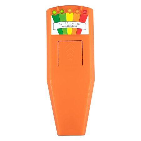 5 LED EMF Meter Magnetic Field Detector Ghost Hunting Paranormal Equipment Tester Portable Counter Orange