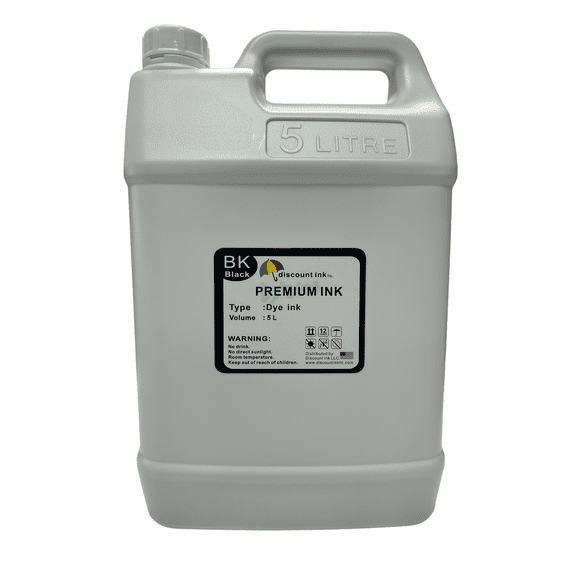 5 LITRE 5000ml DYE Bulk Refill Ink compatible for All Epson Workforce Epson EcoTank Officejet Deskjet Brother MFC Pixma Printers Model (Black)