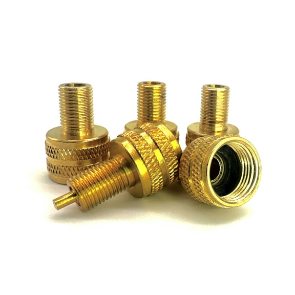 5 Large Bore Tire Valve Adapters to Standard Bore for OTR, Truck, Farm, Ag Tires