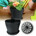 thumbnail image 1 of 5" Large Outdoor Planter Pot – Succulent & Herb Planter with Saucer | Modern Ceramic, Resin & Plastic Planters for Home Garden & Balcony Decor(6"x4"x3"), 1 of 9