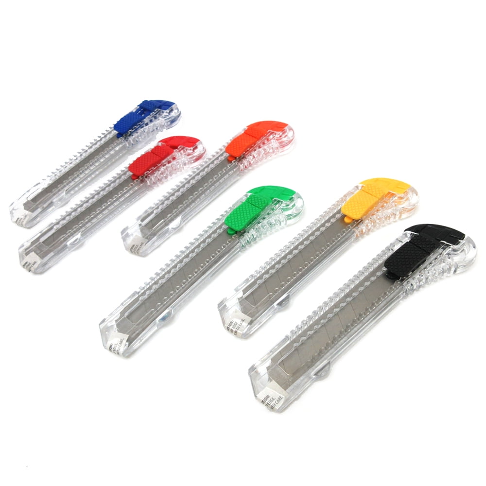 5 Large Utility Knife Box Cutters Retractable Blade Snap Razor Knife ...