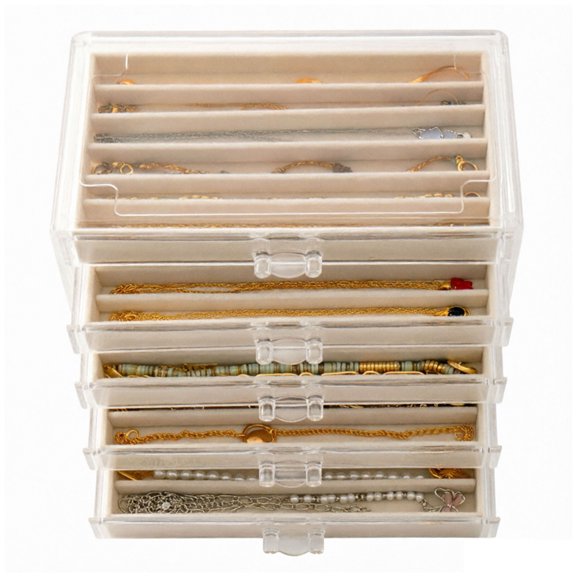 5 Layer Acrylic Pen Display Case With Soft Fabric Lined Drawers For 25 Fountain Pens Jewelry Storage Box