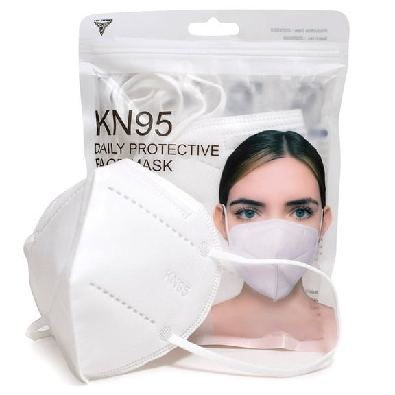 5 Layer Disposable KN95 Mask - White (15pcs)