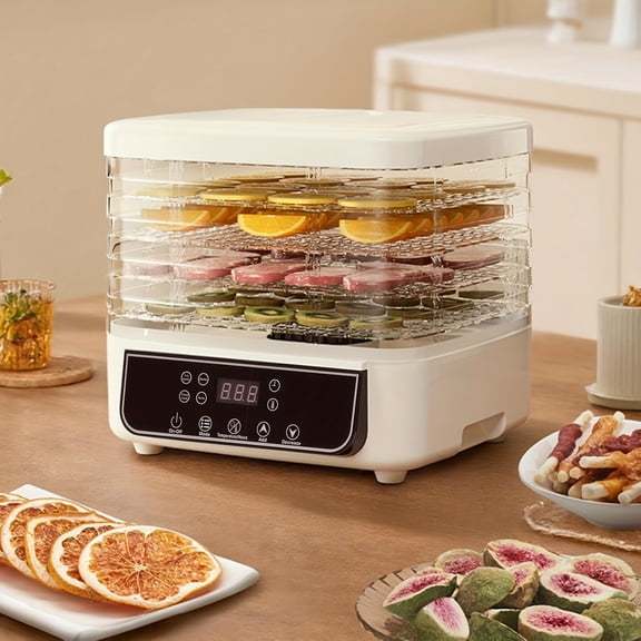 5-Layer Food Dehydrator with Digital Thermostat & Timer, 360 Airflow System for Even Heat, Dryer for Jerky, Fruits, Veggies, Yogurt & Pet Snacks, Raw Food, Home Kitchen, Camping & RV Use