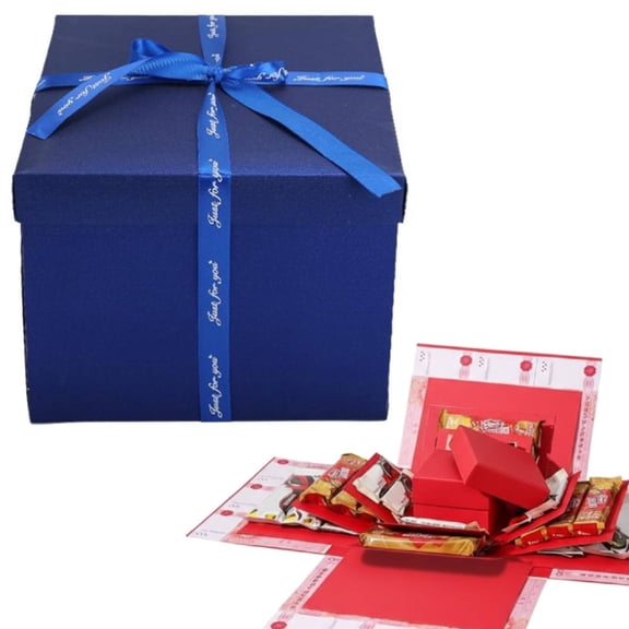 5 Layer Gift Box, 5 Layer Snack Explosion Box, DIY Birthday Explosion Gift Boxes, DIY Anniversary Snack Surprise with Empty ExplosionBox, Good Gifts for Anniversary, Christmas, Valentines Day