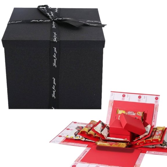5 Layer Gift Box, 5 Layer Snack Explosion Box, DIY Birthday Explosion Gift Boxes, DIY Anniversary Snack Surprise with Empty ExplosionBox, Good Gifts for Anniversary, Christmas, Valentines Day