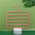 thumbnail image 1 of 5 Layer Pants Hanger Space Saving Trousers Organizer with Non Slip Bar for Closet Scarf Tie Belt Storage, 1 of 3