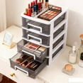 thumbnail image 1 of 5-Layer Plastic Drawer Unit -  Organizer (White Frame/Black Drawers)12.21 x 5.93 x 8.31 in, 1 of 15
