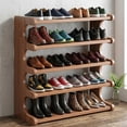 5 Layer Shoe Rack, Bamboo Shoe Organizer, Freestanding Shoe Storage ...