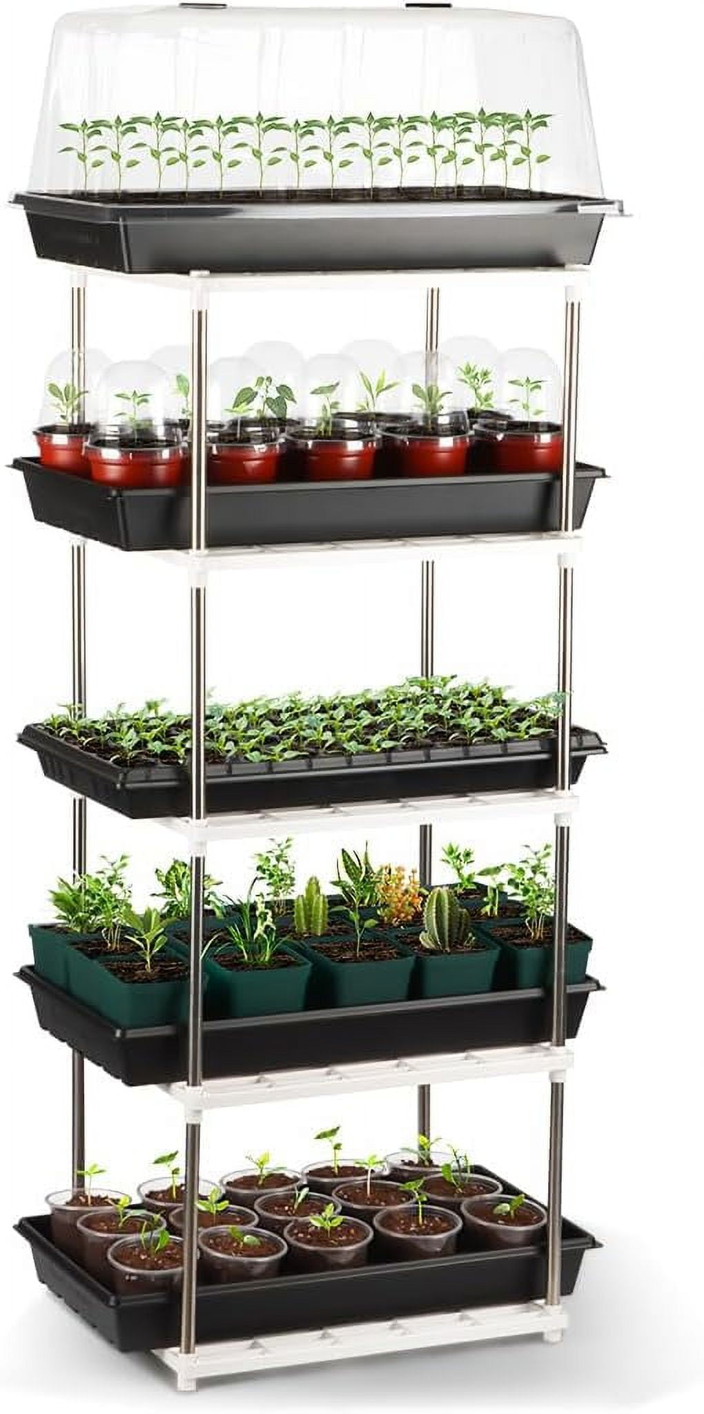 5 Layer Sprouting Tray Storage Shelf, Plant Tray Shelf Nursery Pot Tray ...