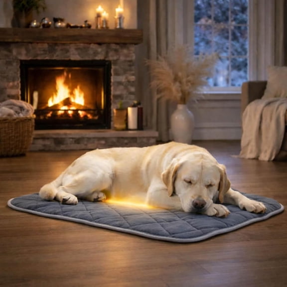 5-Layer Thermal Reflection Pad for Dogs Cats, Self-Warming Heat Reflective Pet Mat for Cold Floors, No Electricity Needed and Washable Design