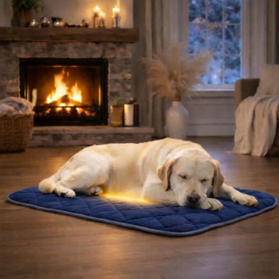 5-Layer Thermal Reflection Pad for Dogs Cats, Self-Warming Heat Reflective Pet Mat for Cold Floors, No Electricity Needed and Washable Design