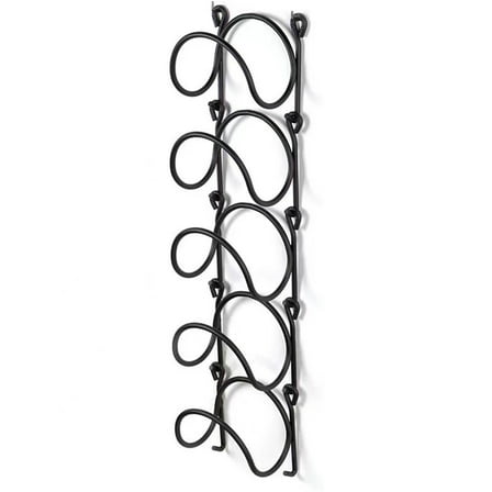 5-Layer Wall Mounted Wine Storage Rack with Towel Holder Multi-Functional Iron Home Organizer for Kitchen and Bathroom
