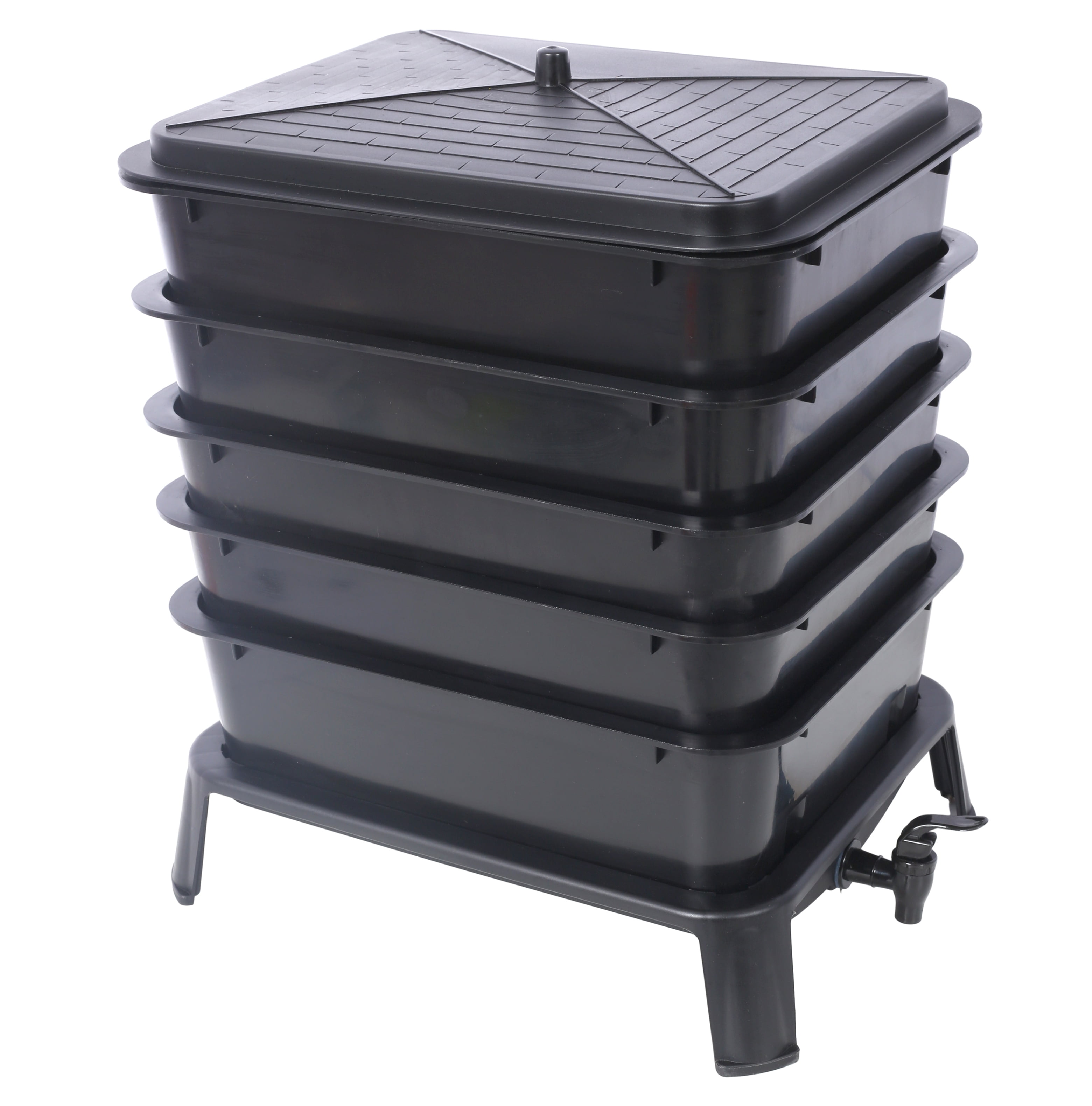 5-Layer Worm Compost Bin, 50L Worm Composter, Easy Setup Inclusive Worm ...