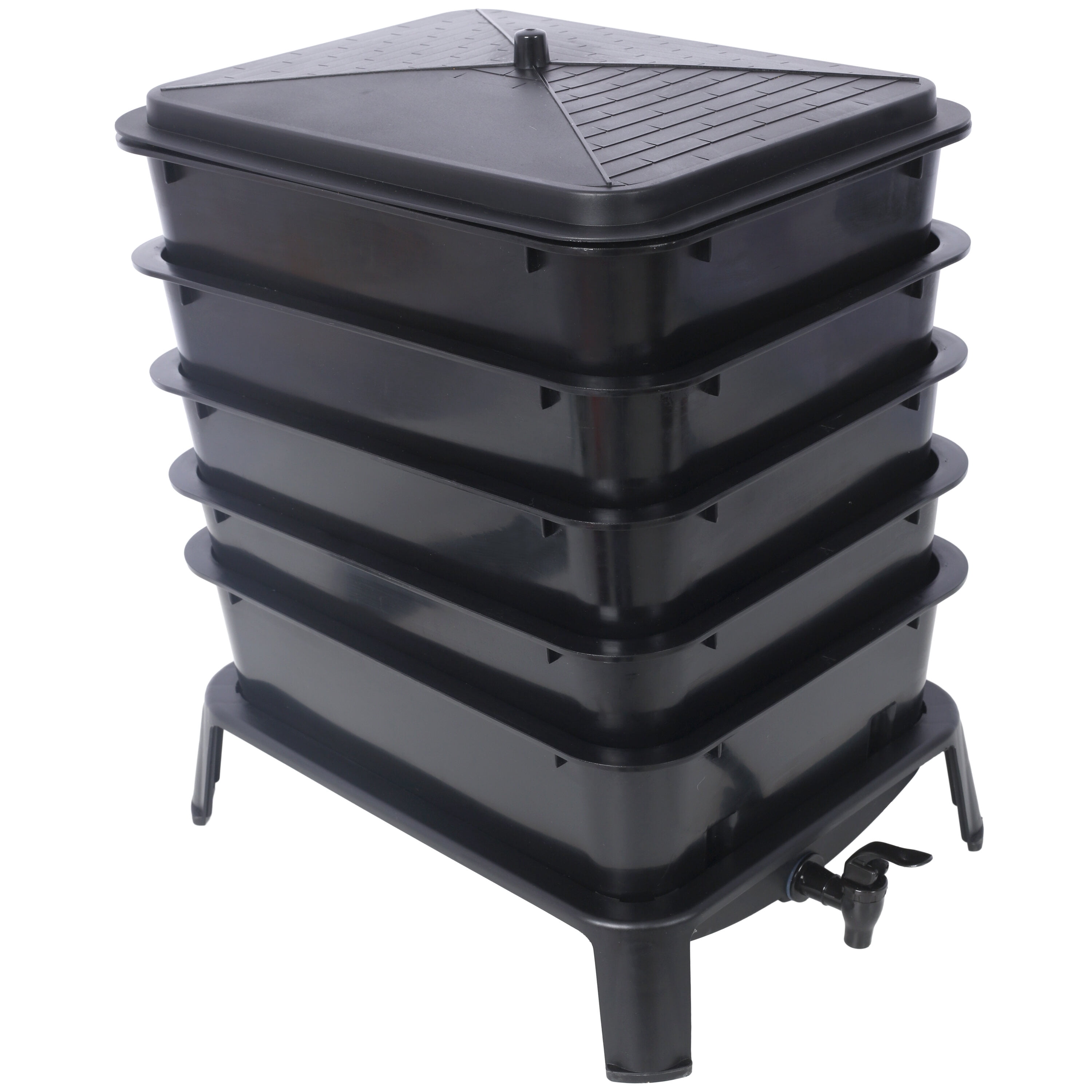 5-Layer Worm Compost Bin, 50L Worm Composter, Easy Setup Inclusive Worm ...