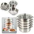 thumbnail image 1 of 5 Layers 28cm Pot Steamer Multi-Layer Cookware Pot Cookware Stainless Steel Pot, 1 of 15