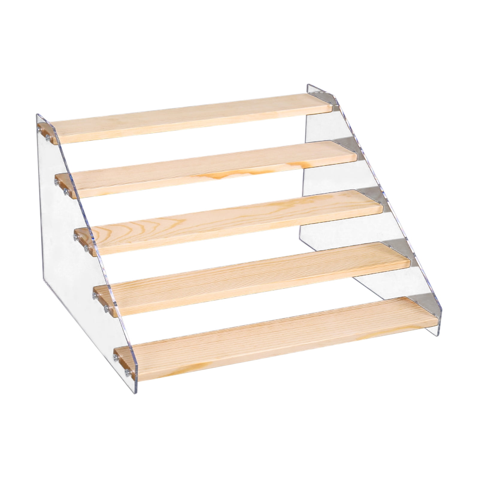 5 Layers 40cm Wooden Ladder Display Rack Can Be Used To Store Figurines
