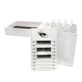 thumbnail image 1 of 5 Layers Acrylic Eyelash Storage Box,  Dust Cover Makeup Organizer False Eyelashes Glue Pallet Holder, Eyelash Extension Tool Supplies,White, 1 of 1