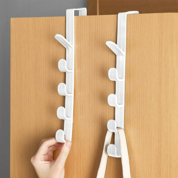5 Layers Over the Door Hook, Hanging Clothes Rack, Organizer Rack, Hanger Backpack Handbag Door Hook, Hat Storage Rack, Strong Load-Bearing and Durable, Stylish and Practical