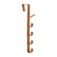 thumbnail image 1 of 5 Layers Over The Door Organizer Hooks Hats Hanger,Purse Organizer Vertical Hanging Coat Organizer Rack for Backpack Towel and Hangers, Brown, 1 of 6