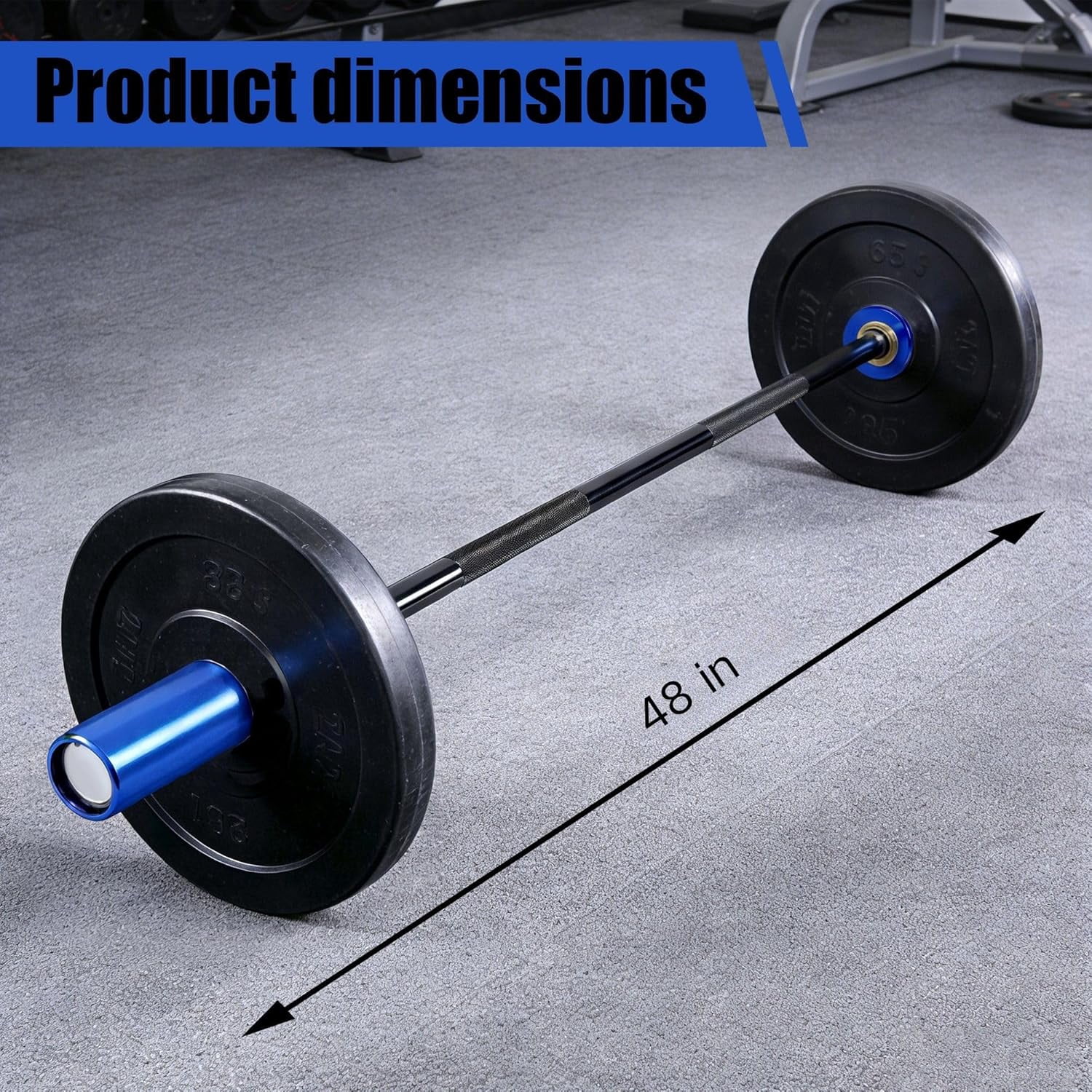 5 Lb  Light Weight Barbell Bar - 2 Inch Sleeve for Kids Teens Women Beginners Home Gym Fitness Training Compatible with  Plates