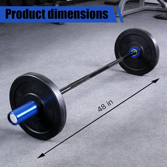 5 Lb Light Weight Barbell Bar - 2 Inch Sleeve for Kids Teens Women Beginners Home Gym Fitness Training Compatible with Plates
