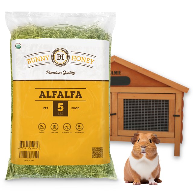 5 Lbs Fresh Alfalfa Hay by Bunny Honey USDA Organic Natural Hay for