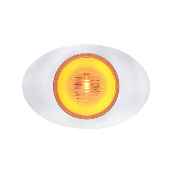 5 Led "M3 Millennium" Clearance/Marker Light - Glo Light - Amber Led/Clear Lens