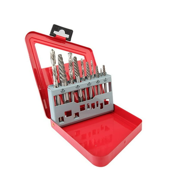 5*Left Hand Drill Bits 5*Screw Extractors Bolt Remover Tools For Broken Bolt Damaged Electrical Screwdriver Drill Accessories