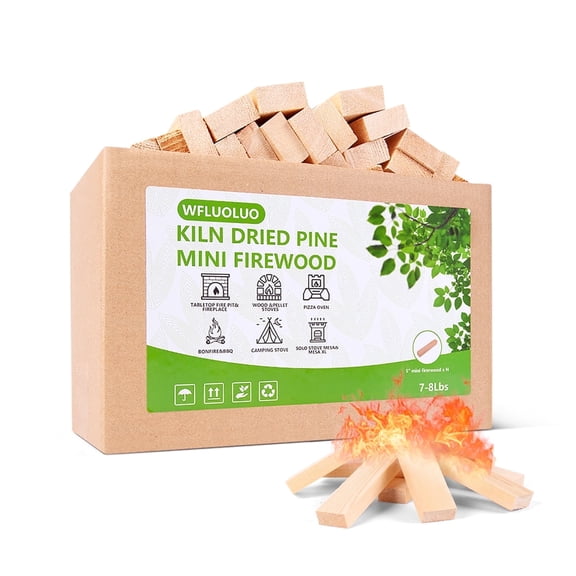 5''Lengths Kiln Dried Mini Firewood7~8 lbsLow Smoke Barkless Small Pine Wood